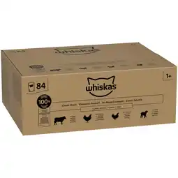Zooplus 84x85g Whiskas 1+ Adult Zakjes Klassieke Gerechten in Saus Natvoer voor Katten aanbieding