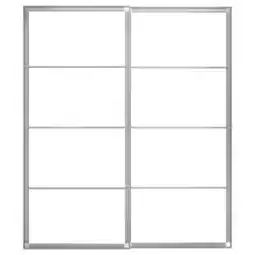 IKEA Pax zilver metalen garderobeframe met schuifdeurmechanisme aanbieding