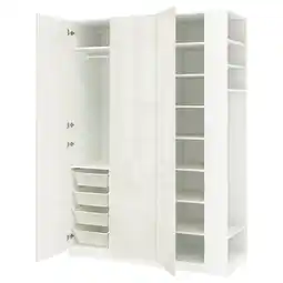 IKEA Pax / fardal Kledingkastcombinatie, wit hoogglans wit/wit, 170x60x236 cm aanbieding