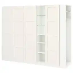 IKEA Pax / bergsbo Kledingkastcombinatie, wit wit/wit, 255x60x201 cm aanbieding