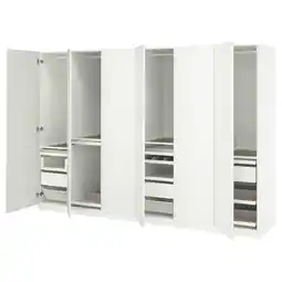 IKEA Pax / tyssedal Kledingkastcombinatie, wit/wit, 300x60x201 cm aanbieding