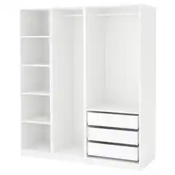 IKEA Witte modulaire garderobeset met planken en lades aanbieding