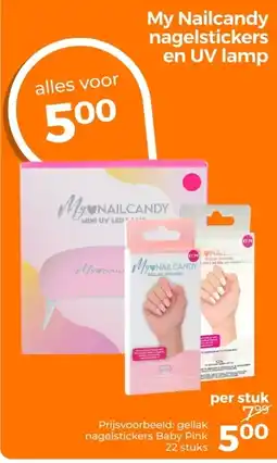 Trekpleister gellak nagelstickers Baby Pink aanbieding