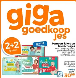 Trekpleister Pampers luiers en luierbroekjes aanbieding