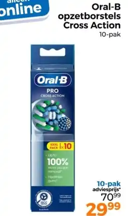 Trekpleister Oral-B opzetborstels Cross Action aanbieding