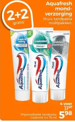 Trekpleister Aquafresh mond- verzorging aanbieding