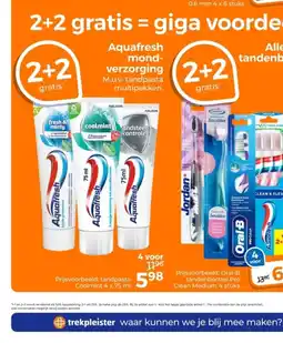 Trekpleister Aquafresh mond- verzorging aanbieding