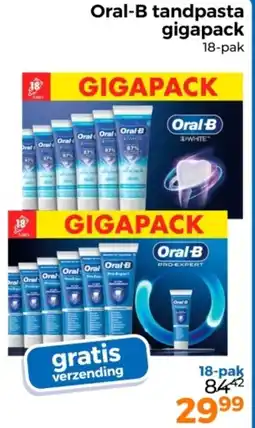 Trekpleister Oral-B tandpasta gigapack aanbieding