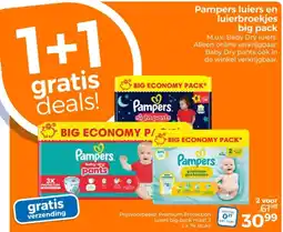 Trekpleister Pampers luiers en luierbroekjes big pack aanbieding