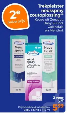 Trekpleister Trekpleister neusspray zoutoplossing aanbieding