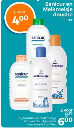 Trekpleister Sanicur en Melkmeisje douche aanbieding