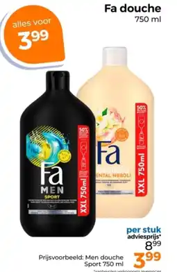 Trekpleister Fa douche aanbieding