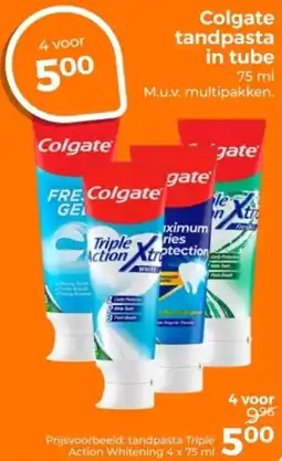 Trekpleister Colgate tandpasta in tube aanbieding