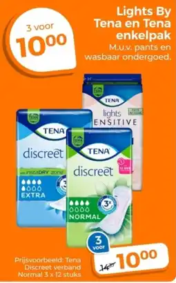 Trekpleister Lights By Tena en Tena enkelpak aanbieding
