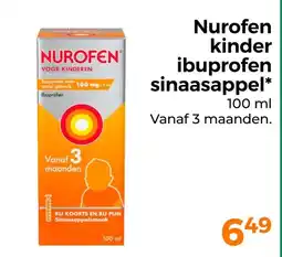 Trekpleister Nurofen kinder ibuprofen sinaasappel aanbieding