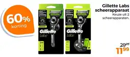 Trekpleister Gillette Labs scheerapparaat Keuze uit 2 scheerapparaten. aanbieding