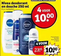 Kruidvat Nivea deodorant en douche aanbieding