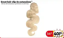 Kruidvat Great hair clip-In extensions aanbieding