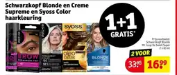 Kruidvat Schwarzkopf blonde en creme supreme en syoss color haarkleuring aanbieding