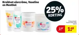 Kruidvat Kruidvat uiercrème vaseline en menthol aanbieding