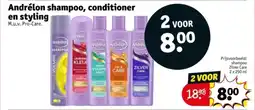 Kruidvat Andrélon shampoo conditioner en styling aanbieding
