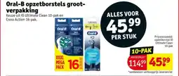 Kruidvat Oral-B opzetborstels groot verpakking aanbieding