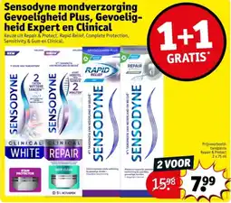 Kruidvat Sensodyne mondverzorging gevoeligheid plus, gevoelig heid expert en clinical aanbieding
