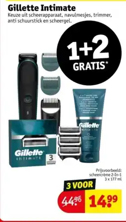 Kruidvat Gillette Intimate aanbieding