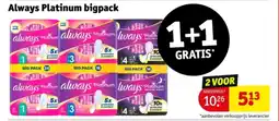 Kruidvat Always platinum bigpack aanbieding