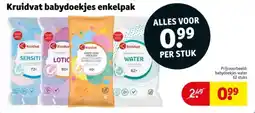 Kruidvat Kruidvat babydoekjes enkelpak aanbieding