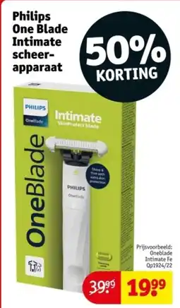 Kruidvat Philips one blade intimate scheer navulmesjes aanbieding
