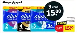 Kruidvat Always gigapack aanbieding