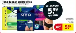 Kruidvat Tena duopak en broekjes aanbieding