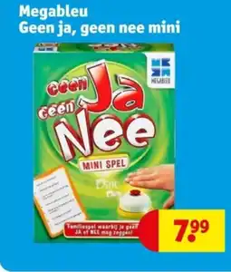 Kruidvat Megableu geen ja geen nee mini aanbieding