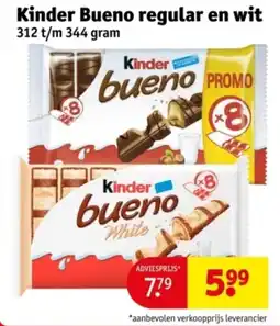 Kruidvat Kinder bueno regular en wit aanbieding