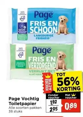 Vomar Voordeelmarkt Page Vochtig Toiletpapier aanbieding
