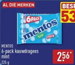 ALDI Mentos Kauwdragees Mint aanbieding