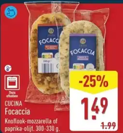 ALDI Cucina Focaccia aanbieding