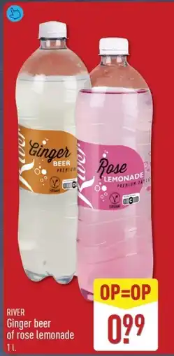 ALDI River Ginger beer of rose lemonade aanbieding