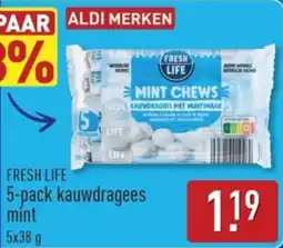 ALDI Fresh Life Kauwdragees Mint aanbieding