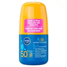 Kruidvat NIVEA Sun Kids Protect & Hydrate SPF50+ Zonnebrand Roll-on aanbieding