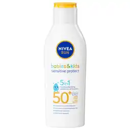 Kruidvat NIVEA Sun Babies & Kids Sensitive SPF50+ Zonnebrandlotion aanbieding