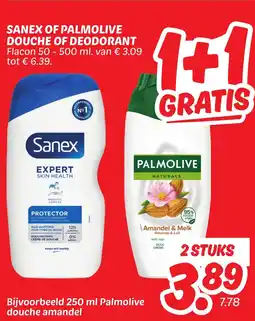 Dekamarkt Sanex of palmolive douche of deodorant aanbieding