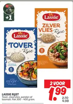 Dekamarkt Tover, zilvervlies, pandan of basmati. aanbieding