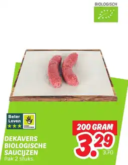 Dekamarkt Dekavers biologische saucijzen aanbieding
