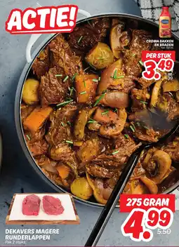 Dekamarkt DEKAVERS MAGERE RUNDERLAPPEN aanbieding