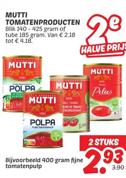 Dekamarkt Mutti tomatenproducten aanbieding