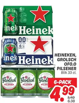 Dekamarkt Heineken, grolsch ofo.o pilsener aanbieding