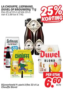 Dekamarkt La chouffe, liefmans, duvel of brouwerij 'T IJ aanbieding