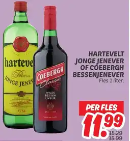 Dekamarkt Hartevelt jonge jenever of coebergh bessenjenever aanbieding